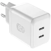 UPSTRÖM CIRKULÄR 35W Dual USB-C GaN įkroviklis, baltas