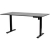 Furniture Trade Cadet pakeliamas ir nuleidžiamas stalas 80x160 cm, antracito spalvos, juodas rėmas