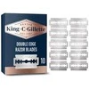 King C Gillette Dviašmeniai apsauginiai skustuvo peiliukai, 10 vnt.
