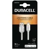Duracell Sinchronizavimo / įkrovimo laidas 1 metro, baltas, 1 m, USB A, Lightning, 2.0, baltas