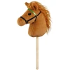 Usorteret Hobby Horse lazdelinis arkliukas rudos spalvos su blizgančiais marškinėliais 70 cm