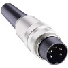 Lumberg Automation Lumberg SV 5 kontaktų M16 DIN kištukas, DIN EN 60529, 5A, 60 V kintamosios srovės IP40, įsukamas, kištukas, montuojamas ant kabelio