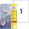 Avery Zweckform Avery L8011-10, permatomas, A4, poliesteris, permanentinis, stačiakampis, 70 g/m²