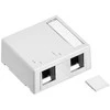 Leviton Brand Rex Biuro dėžutė 2 prievadų, 2 x „Keystone“ jungtims, balta