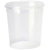 Usorteret Plastikinis kibiras, su rankena užrakinamas, apvalus, Ø 118, aukštis 144 psl., permatomas, dėžutėje 180 rinkinių. Tinka maistui.