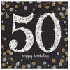 Usorteret Servietter 50 år Sparkling