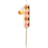 Party Deco PartyDeco gimtadienio žvakė Nr. 1, rombo formos, 55 cm, mišinio spalva 67080