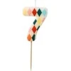 Party Deco PartyDeco gimtadienio žvakė Nr. 7, rombo formos, 55 cm, mišinio spalva 67325
