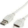 VALUE USB 2.0 kabelis, A - A, V/F 3 m, 3 m, USB A, USB A, Kištukas/Lietuvis, 0,48 Gbit/s, Baltas