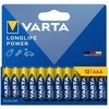 Varta 04903, Vienkartinės baterijos, AAA, Šarminės, 1,5 V, 12 vnt., 44,5 mm