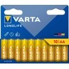 Varta 4106101761, Vienkartinės baterijos, AA, Šarminės, 1,5 V, 10 vnt., 10 metų