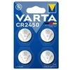 Varta CR2450, Vienkartinė baterija, CR2450, Ličio, 3 V, 4 vnt., 570 mAh