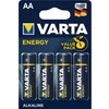 Varta Energy AA, Vienkartinės baterijos, AA, Šarminės, 1,5 V, 4 vnt., 50,5 mm