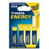 Varta Energy AAA, Vienkartinės baterijos, AAA, Šarminės, 1,5 V, 4 vnt., 44,5 mm