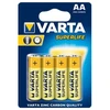 Varta SUPERLIFE, Vienkartinės baterijos, AA, Cinko-anglies, 1,5 V, 4 vnt., Pilka, Geltona