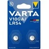 Varta V10GA, Vienkartinės baterijos, LR54, Šarminės, 1,5 V, 2 vnt., Mėlyna, Plienas