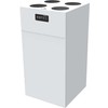 Vėdinimo sistema „Dantherm HCV400P2“ (energijos klasė A), sieninis modelis, plastikinis šilumokaitis, priekinė plokštė. Oro tūris. 260 m³/h esant 90 Pa ir SEL 1000 J/m³.