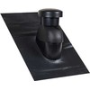 Ventiliacijos gaubtas 160, universalus su sumontuota Sabetoflex tarpine, Ø160 mm, stogui nuo 5 iki 45°, juodos spalvos su nuo kondensato izoliuotu vamzdžiu.