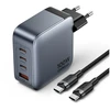 „Vention“ 100 W GaN 1 x USB-A 3 x USB-C + USB-C į USB-C kabelis 1 m
