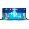 Verbatim CD-R AZO platus rašalinis spausdinamas diskas, 52x, CD-R, 120 mm, 700 MB, velenas, 25 vnt.