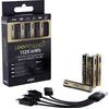 Atminties kortelė VERICO LoopEnergy 4-Pack AAA PRO - Wiederaufladbare USB-C Batterie AA 1,5V 1125mWh (750mAh) Li-Ion, USB-C, 4er Pack AA, 1 Kabelis USB -A auf 4 x USB-C