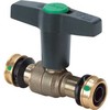 VIEGA Raxofix Easytop rutulinis ventilis. Vožtuvo korpusas pagamintas iš silicio bronzos. 20 mm Raxofix slėgio jungtis. Aukšta plastikinė T formos rankenėlė.