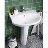 Villeroy &amp; Boch GUSTAVSBERG „Nautic 5556“ praustuvas su „ceramicplus“ ir perpildymo mechanizmu. Tvirtinamas varžtais arba 260 mm atramomis - VVS 653007000