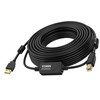 Kabelis USB Vision USB-A - USB-B 10 m Juodas (TC 10MUSB+/BL/2)
