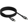 Kabelis USB Vision USB-C 3.2 Magnetyczny Spiralny 1m 240W 5A Juodas (TC 1MUSBCMAG/BL)