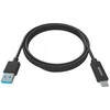 „Vision VISION“ profesionalus USB-C–USB-A laidas, skirtas montavimui – 30 metų garantija – 5 Gbps pralaidumas – palaiko 3 A įkrovimo srovę – USB-C 3.1 (M)–USB-A 3.0 (M) – 4,0 mm išorinis skersmuo – 22 + 30 AWG 1 m – juodas