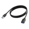 VISION 2 m juodas USB 3.0 prailginimo kabelis