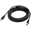 Kabelis USB Vision 5 m USB 3.0 Kabelis - aktywny wzmacniacz w środku kabla - niklowane złącza - przepustowość 5 Gbps - USB A (m) do USB B (m) - średnica 5,5 mm - 28+24 awg - juoda (TC 5MUSB3.0+/BL)