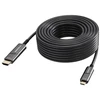 Vision 50 m USB C į HDMI kabelis - 4K esant 60 Hz - Auksuoti kištukai - DP 1.2 - HDMI 2.0 - Palaiko CEC, EDID, HDR, HDCP 2.2 - USB C 3.2 (m) į HDMI (m) - Išorinis skersmuo 4,5 mm - 18 Gbps - Aktyvus OM3 optinis pluoštas - Juoda (TC 50MUSBCHDMI+/BL)