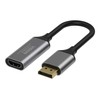 Vision DisplayPort į HDMI adapteris - 8k 60 Hz - DP versija 1.4 - auksiniai kištukai - HDMI 2.1 - nekonvertuoja HDMI į DP - karštasis prijungimas - DP (v) į HDMI (m) - išorinis skersmuo 5,0 mm - 32 AWG - bendras ilgis 225 mm -