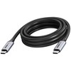 VISION Profesionalus diegimo laidas USB-C – GARANTIJA visam gyvenimui – USB 3.2 20 Gbps – Koaksialinio kabelio konstrukcija – Maksimali skiriamoji geba 4K 60 Hz – Palaiko 3A įkrovimo srovę – USB-C 3.2 (M) iki USB-C 3.2 (M) – Išorinis skersmuo 4,5 mm – 22+3 AWG