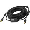 Kabelis USB Vision USB-A - USB-B 10 m Juodas (TC 10MUSB+/BL/2)