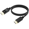 Vision Version 1.4 8K bei 60 Hz - Goldstecker - DP (m) zu DP (m) - Aussendurchmesser 7,3 mm - 28 AWG - 2 m - juodas