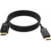 Vision Version 1.4 8K bei 60 Hz - Goldstecker - DP (m) zu DP (m) - Aussendurchmesser 7,3 mm - 28 AWG - 2 m - juodas