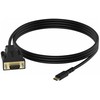 Kabelis USB Vision Professional serijinis USB-C (M) į DB-9 (M) Juodas (TC-USBCSER/BL)