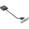 Vision Techconnect Modulares AV-Abdeckblech - LEBENSLANGE GARANTIE - USB-C-Modul - ''C'' 3.1 Typ-Buchse auf der Vorderseite - Ein Kabelis mit 1 x HDMI-Kabelis und 1 x USB-A 2.0-Buchsen - HDMI 4K bei 60 Hz - passt in Techconnect-Rahmen - Kunststoff - baltas