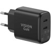 Įkroviklis Vision na USB-C Szybka podwójna 0 2 65 W (TC-PUSBC/65)