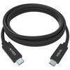 Vision VISION profesionalus USB-C laidas, skirtas montavimui – 30 metų garantija – USB 3.2 Gen 1 5 Gbps – palaiko 3 A įkrovimo srovę – USB-C 3.2 (M) į USB-C 3.2 (M) – 4,5 mm išorinis skersmuo – 22 + 30 AWG – 2 m – juodas