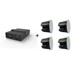 Kompiuterio kolonėlės Namų kino sistema VivoLink Vivolink Audiopack Subwoofer 6.5 + 4 x premium 40W ceiling speakers Juodas Przewodowa 110 W