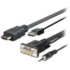 VivoLink USB-A, HDMI, VGA, mini Jack 3.5mm - USB-A, HDMI, VGA (D-Sub), mini Jack 3.5mm 1 m Juodas (PROHDMIMVGA1)
