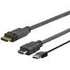 Kabelis VivoLink Rodyti Uostas - HDMI 5m juoda (PROHDMUSBDP5)