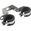 WALRAVEN dvigubas vamzdžių spaustukas 20–23 mm, su triukšmo izoliacija, EPDM guma, galvanizuotas