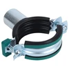 WALRAVEN KSB2 trigubas vamzdžių spaustukas, 2 varžtų, galvanizuotas, su greito fiksavimo jungtimi. Srieginė įvorė M8/10/½". Triukšmą slopinanti juoda ir žalia EPDM guma iki 21 dB(A).