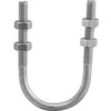 WALRAVEN U formos laikiklis, ilgas Ø48,3 mm 1.1/2", su 8 mm sriegiu, su veržlėmis ir poveržlėmis. Nerūdijantis plienas A4 AISI 316.