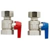 Watts Rutulinių vožtuvų komplektas 1" x 3/4" Ni t/kolektorius