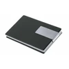WEDO Visitenkartenbox Good Deal, Aliuminio/PVC (juodas) Kombination aus Aliuminio und PVC in Lederoptik (205 6601)